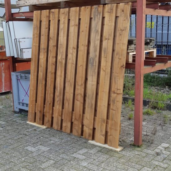 Schutting/ tuinscherm 180x180cm, hydrothermisch gemodificeerd
