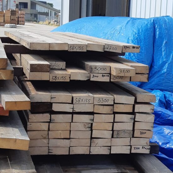 Vuren balkhout 58x155mm geschaafd